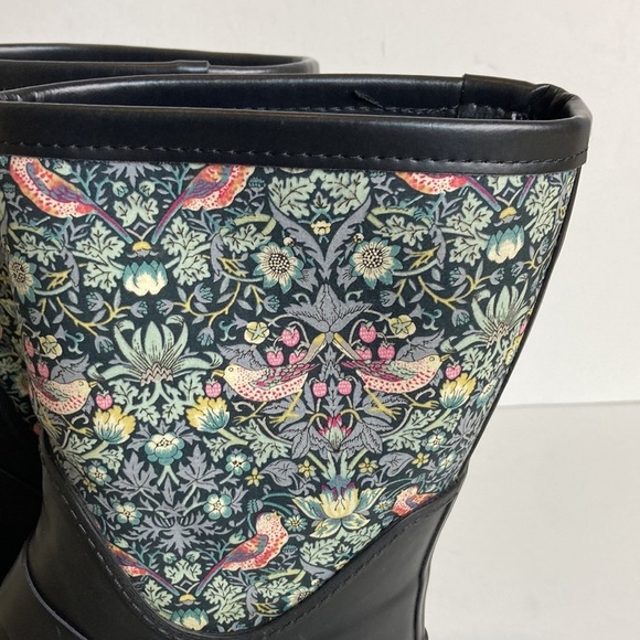 UGG Sivada Strawberry Thief Liberty Print Rain Boot 7 Wellies Collab Winter Cozy - Picture 10 of 16